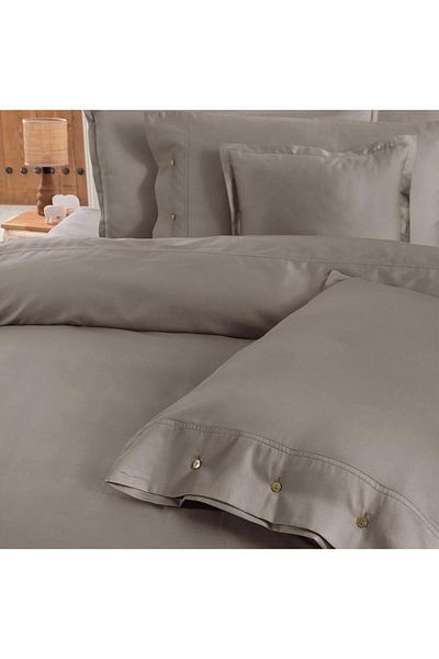 Sarev Mocha Monochrome Satin Pillow - 100% Cotton Cover