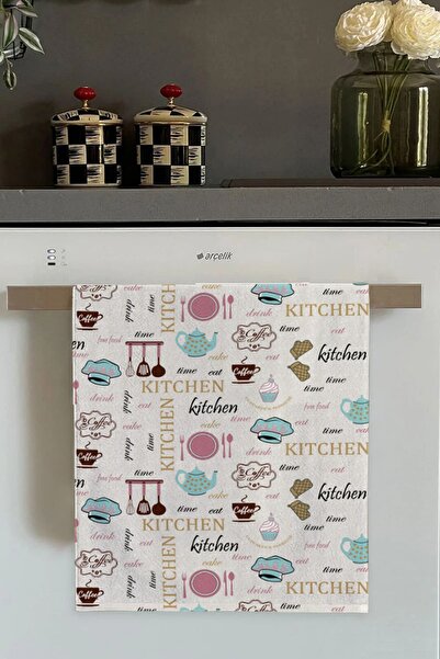 Viva Home Πετσέτα Κουζίνας Φούρνου με Σχέδιο Ροζ Μάγειρα 30x50εκ.