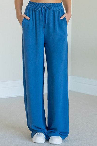 Bestenur Pantaloni Ayrobin Abel cu buzunare late 1352 - Albastru