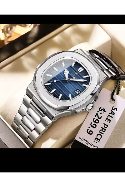 POEDAGAR Men's Wrist Watch - Luxury Classic Design, Pa&Tekss Model, Stylish Bracelet Gift