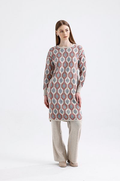 ikomteks Ethnic Pattern Knitwear Set