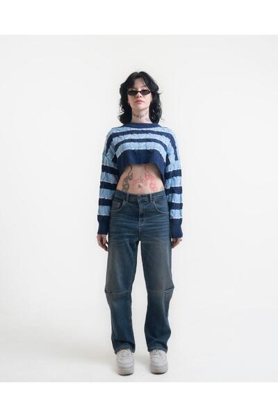 HAİHOLA ESS Dark Washed Ballon Fit Jean Woman