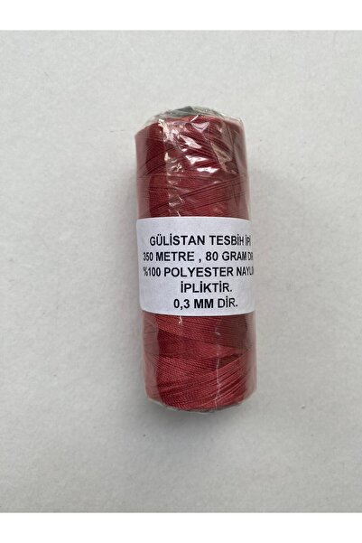 begün Kırmızı Makaralı İnce Tesbih İpi...350 Metre . 80 Gramdır..