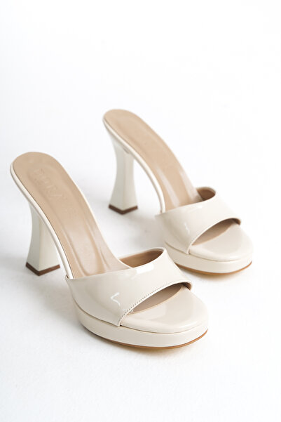 DORA Leany Single Strap Comfortable Patent Leather Women's Daily Slippers Sandals