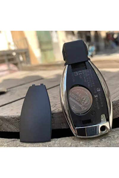 kaytaz Cheie Mercedes - 3 butoane cu margine cromată și spatele cheii compatibil cu interiorul