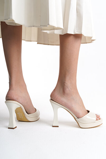 DORA Leany Single Strap Comfortable Patent Leather Women's Daily Slippers Sandals