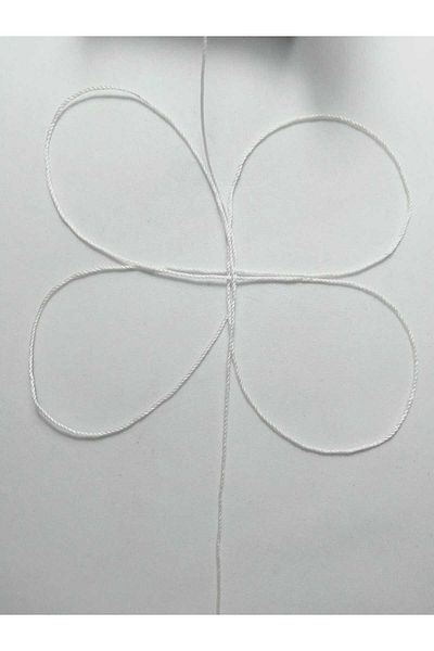Eskişehir hobi sanat Λευκό Tasbih - 0,8 mm, 100 μέτρα, χρώμα κόκκαλο κλωστής