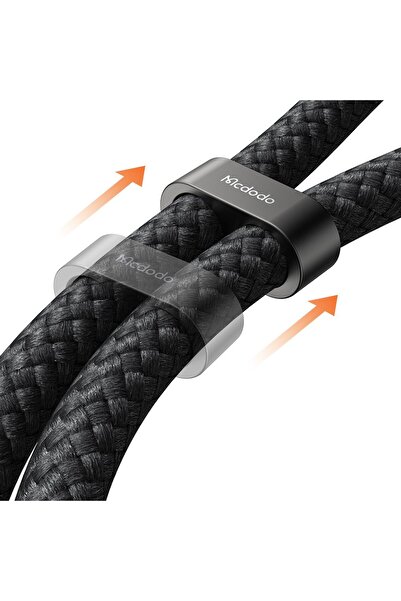 Mcdodo CA-6830 60W TypeC TypeC Çok İşlevli Çapraz Boyun Askılı Kablosu 1.2M -Siyah