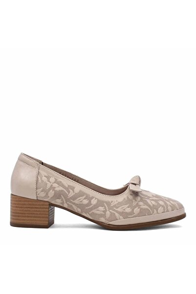 Celal Gültekin Kadın Vizon Kalın Topuklu Deri Klasik Ayakkabı