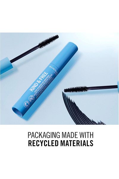Rimmel ماسكارا لندن كايند اند فري فوليوم - 001 - أسود، 7 مل (0.2 أونصة)