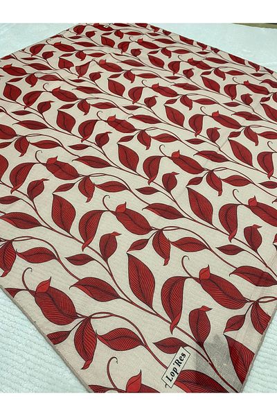 Butik Women's Mixed Pattern Floral Square Soft Cotton Scarf
