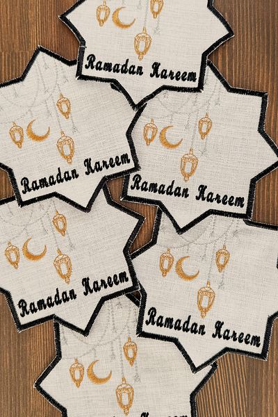 Pilloveland Ramadan Kareem - Πετσέτα κοκτέιλ 6 τεμαχίων καφέ