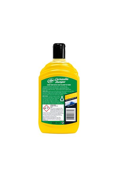 Turtle Wax Carnauba Wash & Wax Car Shampoo 500ml, Cleans & Shines - Turtle Wax