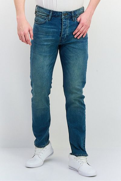 French Connection Men Slim Fit Washed Denim Jean, Blue