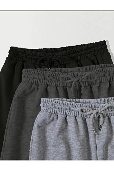 UYN SPORT Φούτερ 3 τεμαχίων σε μαύρο-ανθρακί-γκρι χρώμα, ψηλόμεσο, άνετο και άνετο - ίσιο πόδι