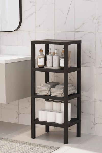 Mutfak Köşesi -Ombeg Decorativ 4 etaje din plastic multifuncțional baie, organizator balcon ghiveci raft cărți