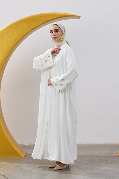 LEYLA STORE Ramadan Kareem Embroidered Ferace