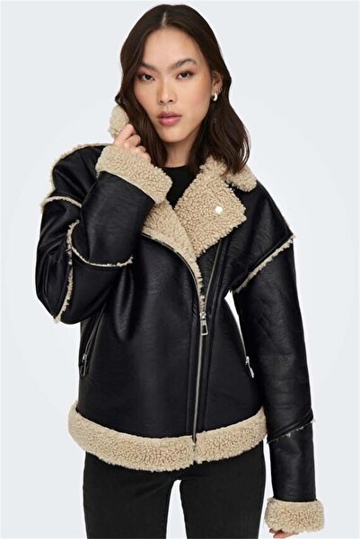 ONLY 15293010 ONLWILMA FAUX LEATH SHERPA JACKET CC OTW
