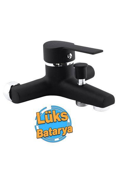 Badem10 Vista Bathroom Faucetblack Wall Mounted Sink Kitchen Shower Tap Faucet Hot Cold Double Water Inlet