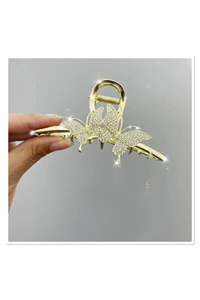 NEW HİLL Μεταλλική κομψή πόρπη με πέτρες και πέρλες