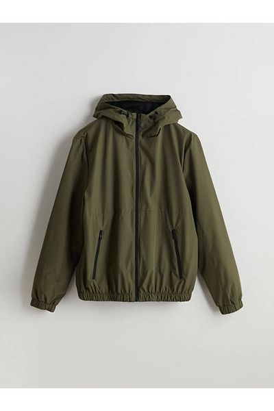 LC Waikiki Ανδρικό αδιάβροχο XSIDE Black Standard Mold Hooded