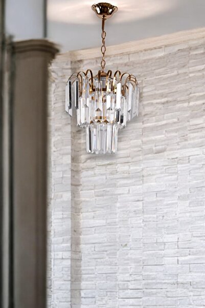 KORKMAZ KLAS KORKMAZ KLAS CAM AYDINLATMA TURKUAZ TEKLİ KRİSTAL MODERN TAŞLI L...