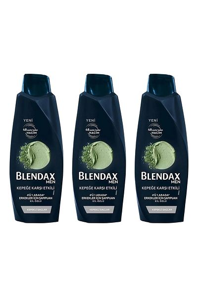 Blendax Men Effective Against Dandruff 4 in 1 500 ml Shampoo X 3 Pieces