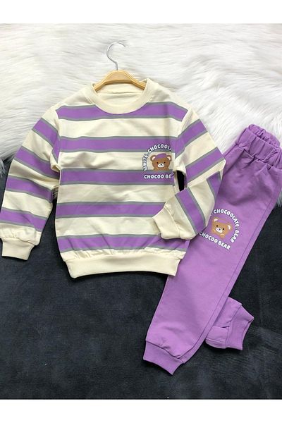 MİLANO KİDS Teddy Bear Printed Bottom Top Seasonal Set