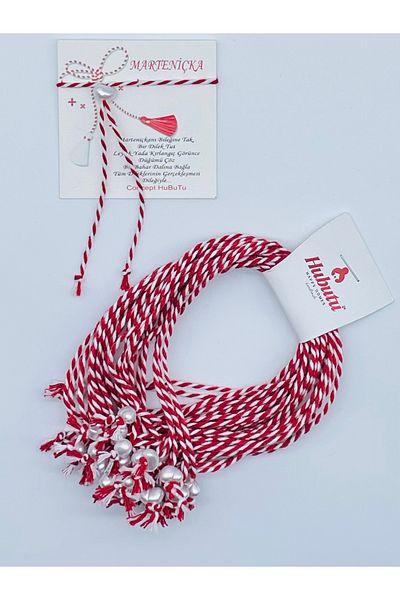 Concept HuBuTU Gift Set of 30 Pearl Heart Martenitska Wishing Bracelets