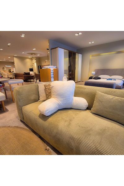 Este Decor وسادة دعم الخصر من ريش الأرنب