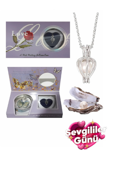 Ozka Leather Collection 14 Şubat Sevgililer Günü Gerçek Inci Dilek Kolyesi