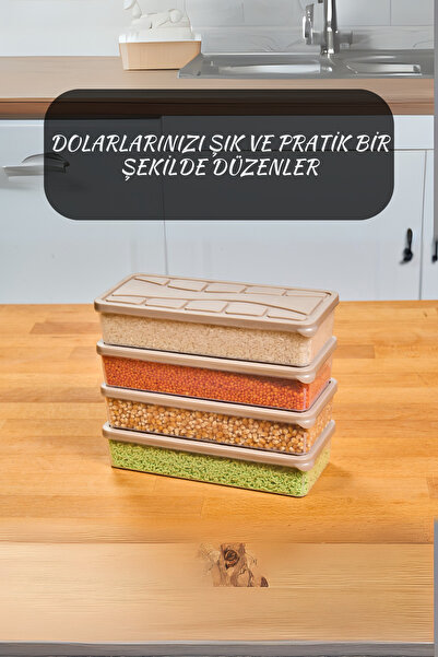 SUPERPUP Saklama Kabı Soft Kapak 4 Adet 1.1 Lt Kum Beji Dondurucu,erzak Kabı