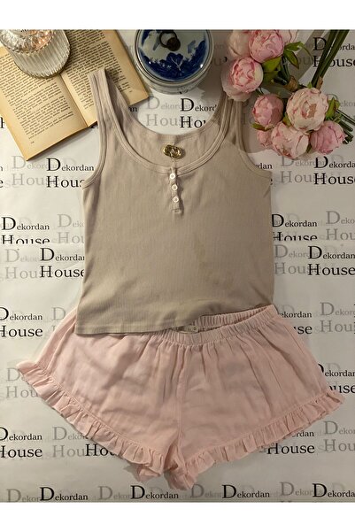 Dekordan House Mini Organik Müslin Şort Fırfırlı