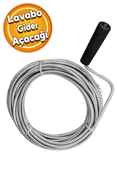 TOPALAKTİCARET 5 Metre Lavabo Açma Teli Susta Tıkalı Banyo Lavabo Deliği Gide...