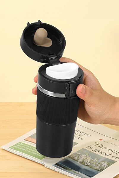 Weather Forecast Black 304 Steel - 380ml Cold and Hot Coffee Thermos Mug Cin908Sy