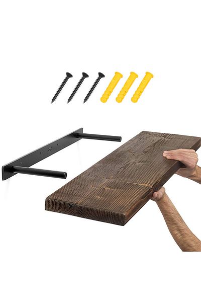 Generic رف خشبي مثبت على الحائط مقاس: 15X60 سم