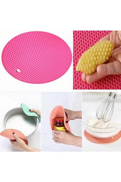 Pastaland Pink Silicone Nihale Cooktop Teap Holder Bottom