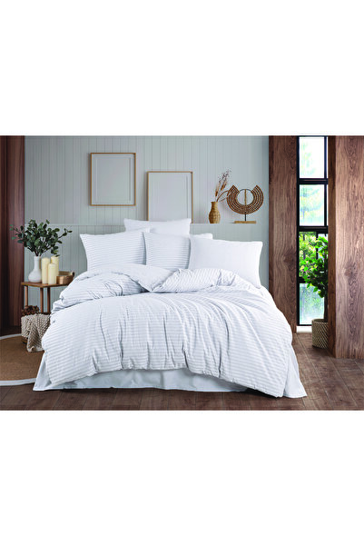 argehome Bračni Organski Set posteljine - Pređa obojena Ç Prugasto 6 boja pri...