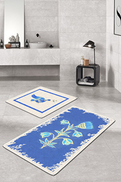 Filamente 2-Piece Non-Slip Based Washable Bath Mat - 60*100 cm and 50*60 cm