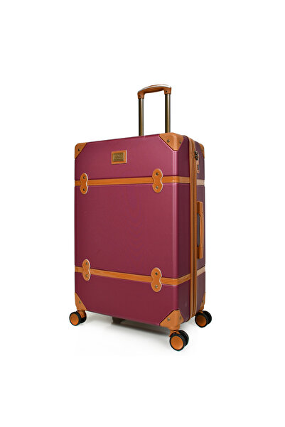 MORANO Morano Classic 4 Piece Spinner Luggage Set with Safety Lock Sizes: 28''-24''-20''-14 Inch Color (Burgundy)