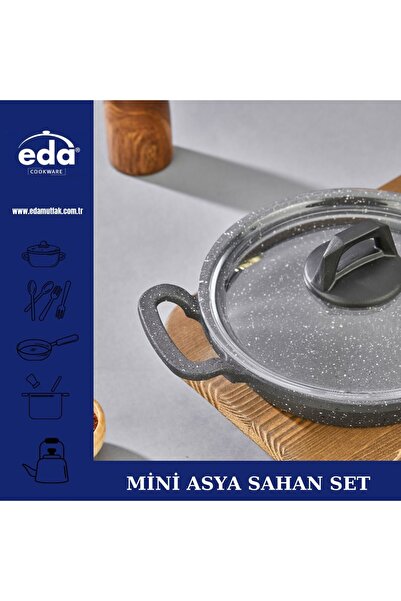 Eda Mini Asya Sahan Seti 16/18/20 Cam Kapaklı