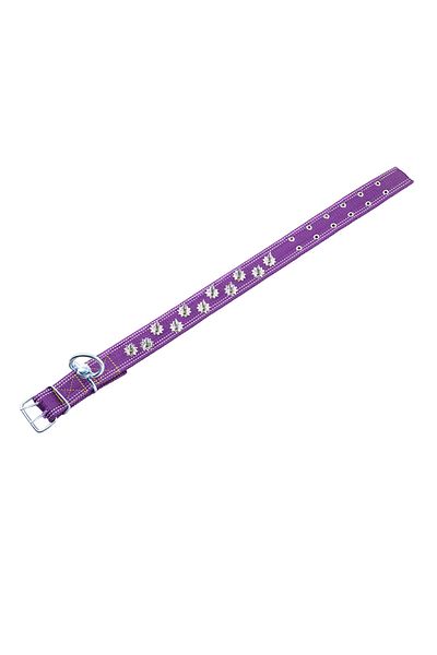 SAVEX Woven Studded Dog Collar - 5*80 cm - Purple