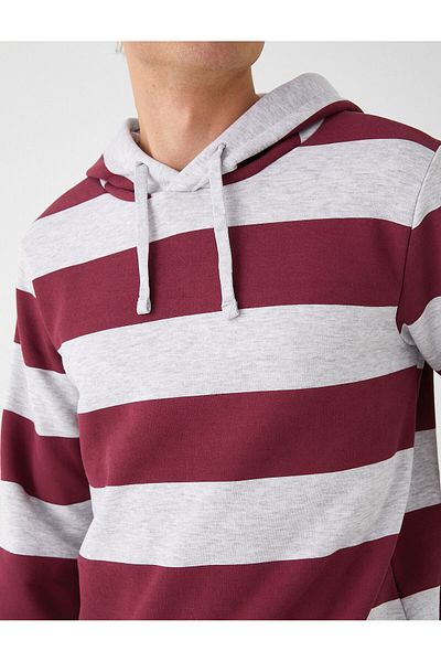 Koton Hooded Pocket Sweatshirt with Ribbon