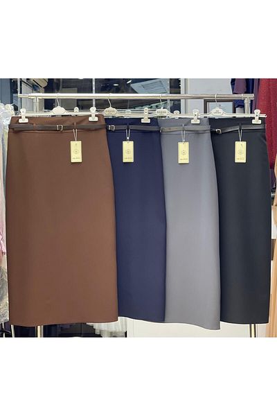 Zeynep Butik Φούστα Pencil 97 cm - Εισαγόμενο ύφασμα αλτήρα, Μοντέλο 1659