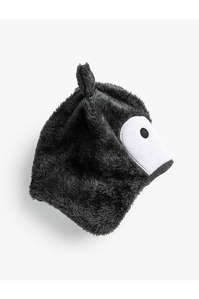 Koton Fleece Beanie with Embroidered Ear Flaps
