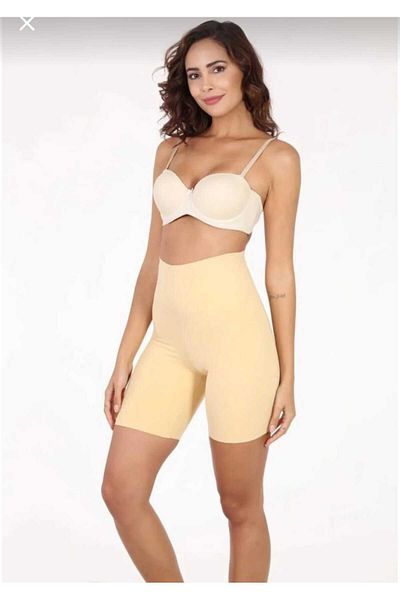 wear treasure Women's Skin Color Laser Cut High Waist Long Corset