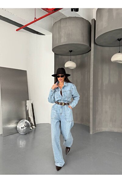 DENİKK Модний комбінезон оверсайз розслабленого крою з широкими штанинами Salopeet