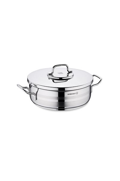 KORKMAZ Astra 2 Stainless Steell Cookware Low Pot, Capacity 26 Cm