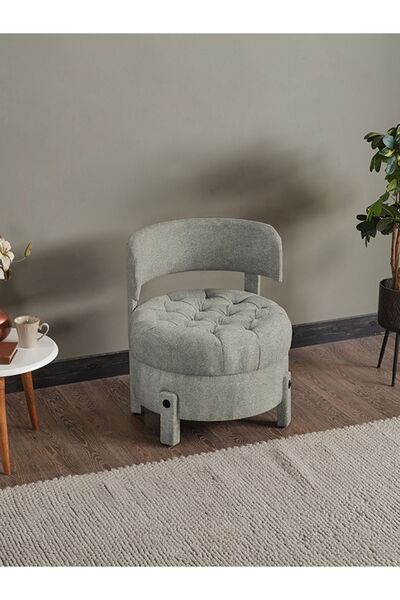 Meşe Home King Kapitoneli Silinebilir Kumaş Konforlu Modern Tasarım Renk Seçenekli Tekli Sandalye