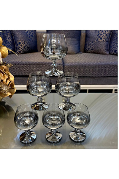 SUDE HOME طقم تيتانيوم فضي سمين مكون من 6 أكواب جانبية للقهوة